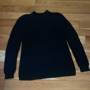See U Soon Long, knit black sweater w lace up back detail